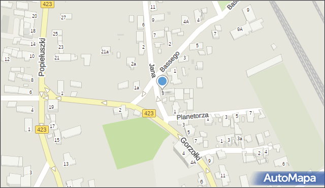 Opole, Jana, 3, mapa Opola