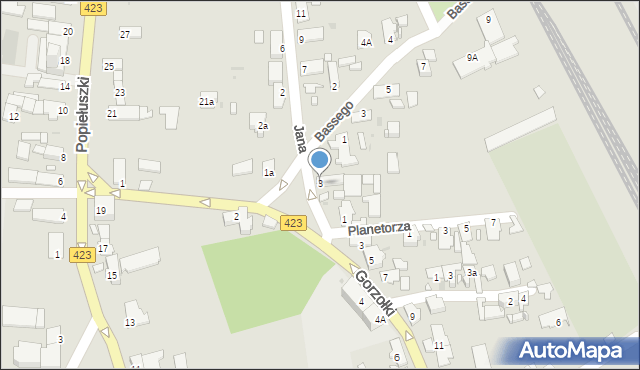 Opole, Jana, 3, mapa Opola