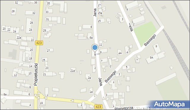 Opole, Jana, 6, mapa Opola