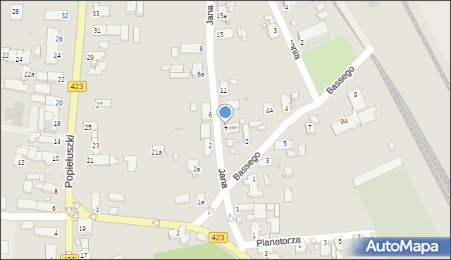 Opole, Jana, 7, mapa Opola