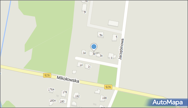 Orzesze, Jarzębinowa, 3c, mapa Orzesze