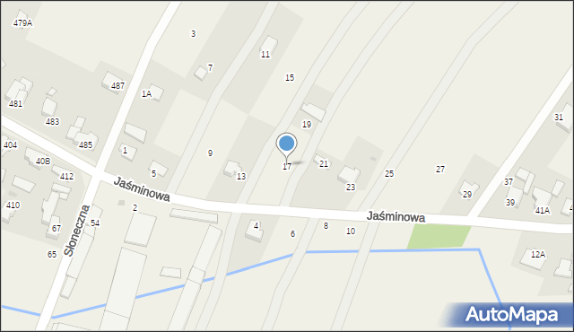 Osiek, Jaśminowa, 17, mapa Osiek