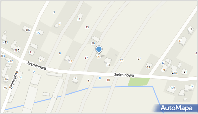 Osiek, Jaśminowa, 21, mapa Osiek