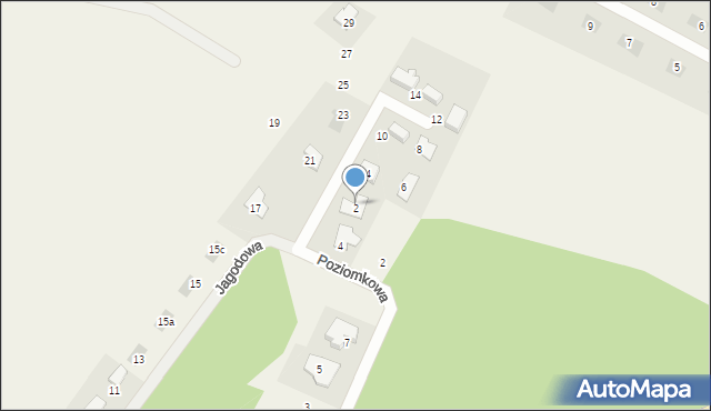 Osiek nad Wisłą, Jagodowa, 2, mapa Osiek nad Wisłą