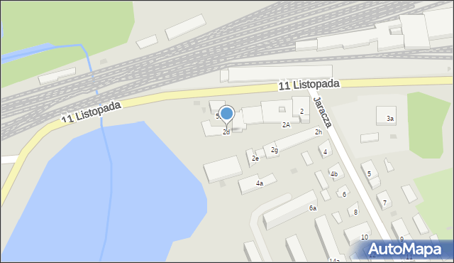 Ostróda, Jaracza Stefana, 2d, mapa Ostróda