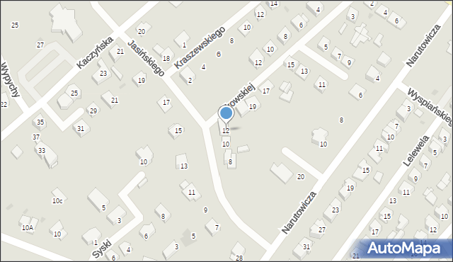 Ostrołęka, Jasińskiego Jakuba, gen., 12, mapa Ostrołęka