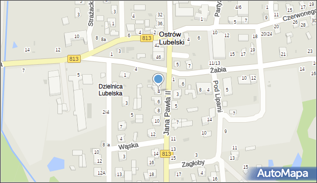 Ostrów Lubelski, Jana Pawła II, 4, mapa Ostrów Lubelski