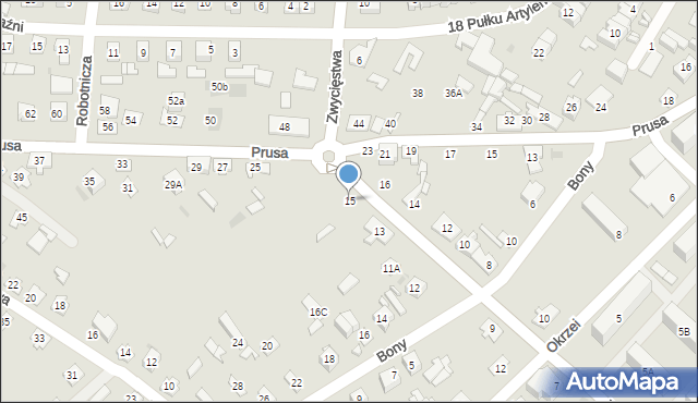 Ostrów Mazowiecka, Jagiellońska, 15, mapa Ostrów Mazowiecka