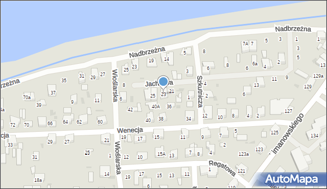 Ostrów Wielkopolski, Jachtowa, 23, mapa Ostrów Wielkopolski