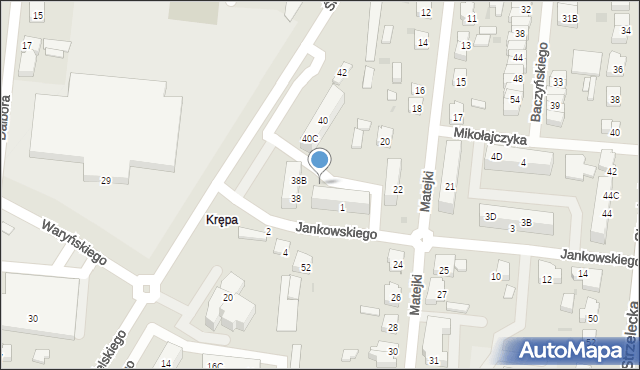 Ostrów Wielkopolski, Jankowskiego Tadeusza, dr., 1c, mapa Ostrów Wielkopolski