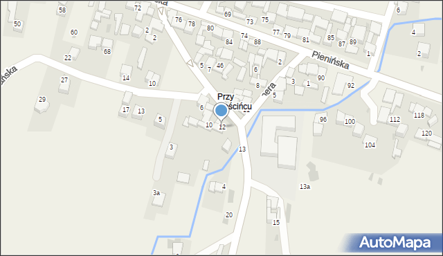 Ostrowsko, Jana Pawła II, 12, mapa Ostrowsko