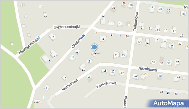 Otwock, Jaśminowa, 15, mapa Otwock