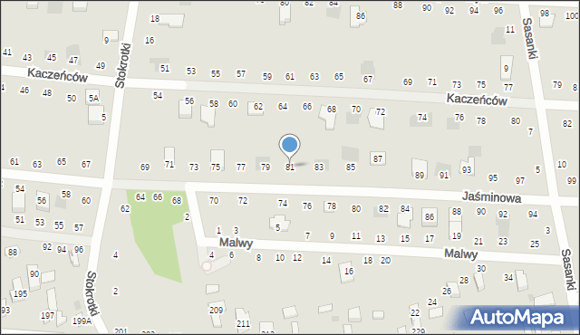 Otwock, Jaśminowa, 81, mapa Otwock