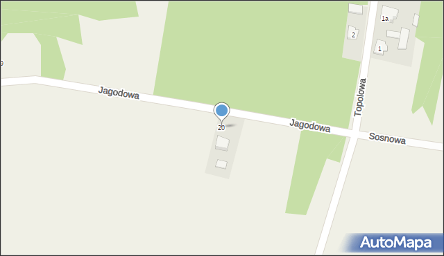 Ożarowice, Jagodowa, 20, mapa Ożarowice