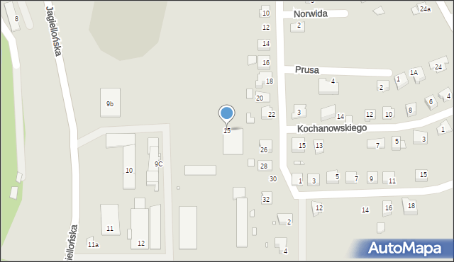 Paczków, Jagiellońska, 15, mapa Paczków