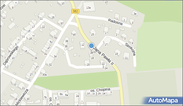 Paczków, Jana Pawła II, 16, mapa Paczków