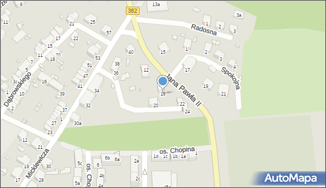 Paczków, Jana Pawła II, 18, mapa Paczków