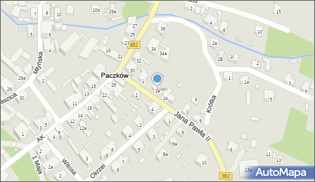 Paczków, Jana Pawła II, 1a, mapa Paczków