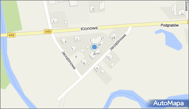 Palaty, Jarzębinowa, 13, mapa Palaty