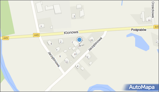 Palaty, Jarzębinowa, 15, mapa Palaty