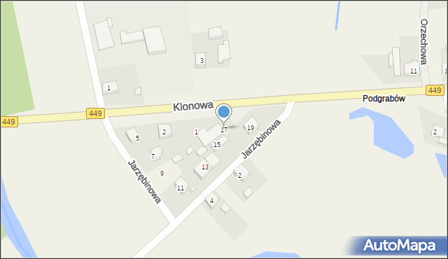 Palaty, Jarzębinowa, 17, mapa Palaty