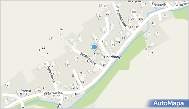 Pewel Ślemieńska, Jabłoniowa, 2, mapa Pewel Ślemieńska