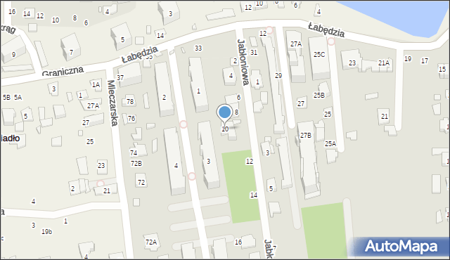 Piaseczno, Jabłoniowa, 10, mapa Piaseczno