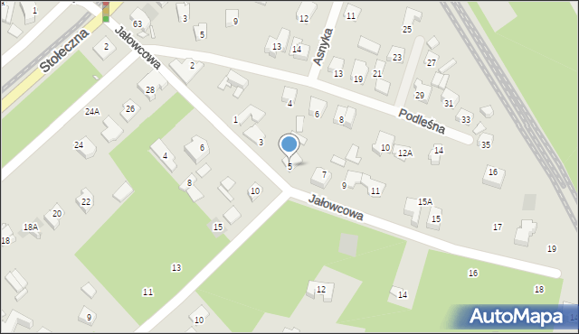 Piaseczno, Jałowcowa, 5, mapa Piaseczno