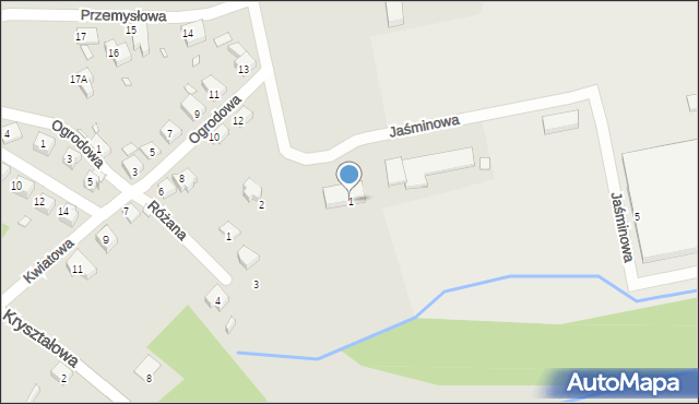 Piechowice, Jaśminowa, 1, mapa Piechowice