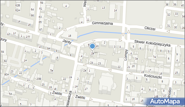 Piekary Śląskie, Janty Józefa, 1a, mapa Piekary Śląskie
