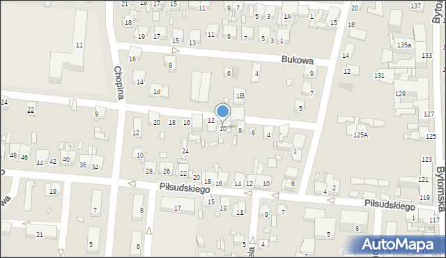 Piekary Śląskie, Jaworowa, 10, mapa Piekary Śląskie