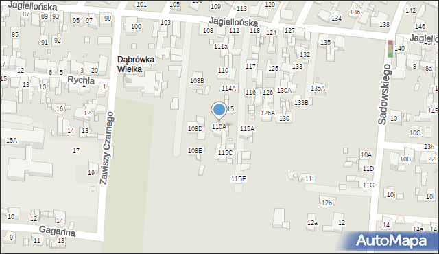 Piekary Śląskie, Jagiellońska, 110A, mapa Piekary Śląskie