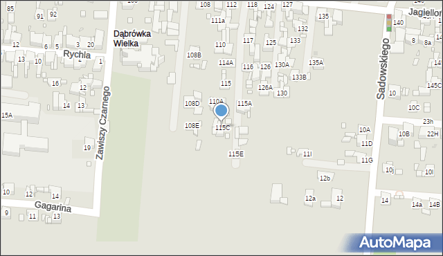 Piekary Śląskie, Jagiellońska, 115C, mapa Piekary Śląskie