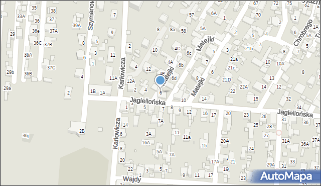 Piekary Śląskie, Jagiellońska, 6, mapa Piekary Śląskie