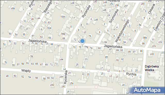 Piekary Śląskie, Jagiellońska, 77, mapa Piekary Śląskie