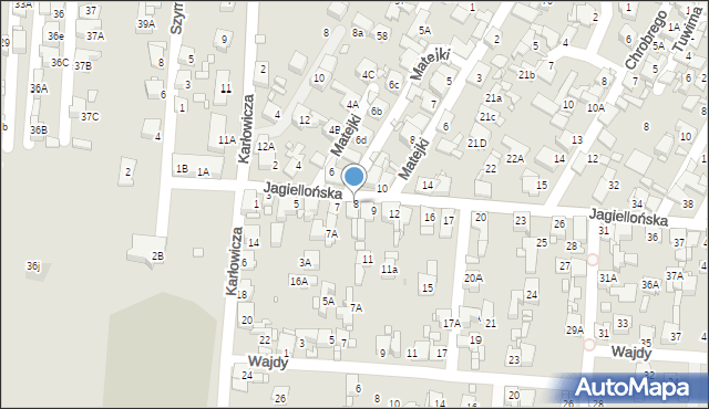 Piekary Śląskie, Jagiellońska, 8, mapa Piekary Śląskie