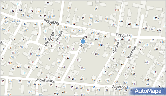 Piekary Śląskie, Jaracza Stefana, 3, mapa Piekary Śląskie