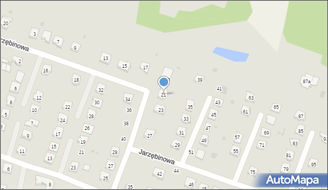 Piekoszów, Jarzębinowa, 21, mapa Piekoszów