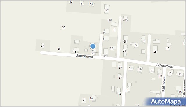 Pierściec, Jaworowa, 34, mapa Pierściec