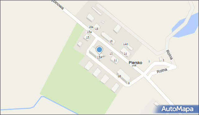 Piersko, Jarzębinowa, 13A, mapa Piersko