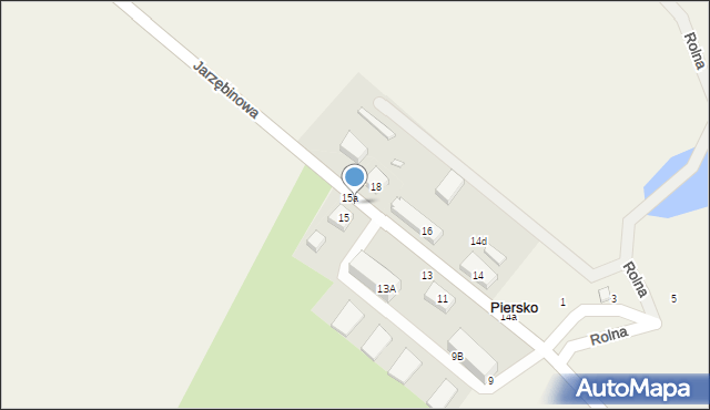 Piersko, Jarzębinowa, 15b, mapa Piersko