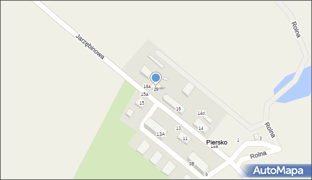 Piersko, Jarzębinowa, 18, mapa Piersko