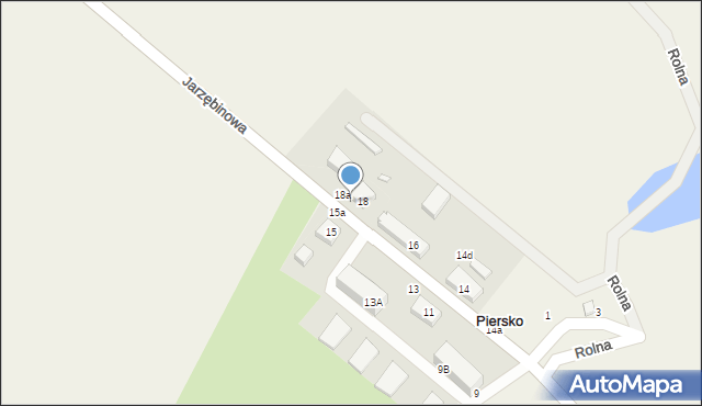 Piersko, Jarzębinowa, 18b, mapa Piersko