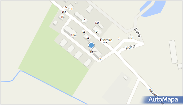 Piersko, Jarzębinowa, 9B, mapa Piersko