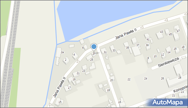 Pietrowice Wielkie, Jana Pawła II, 27, mapa Pietrowice Wielkie