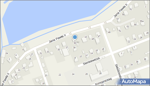 Pietrowice Wielkie, Jana Pawła II, 41, mapa Pietrowice Wielkie