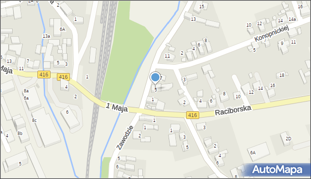 Pietrowice Wielkie, Jana Pawła II, 5, mapa Pietrowice Wielkie