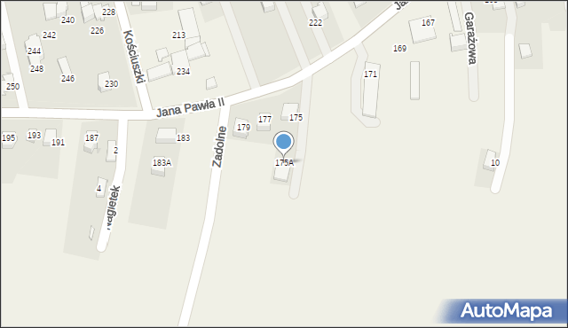 Pietrzykowice, Jana Pawła II, 175A, mapa Pietrzykowice