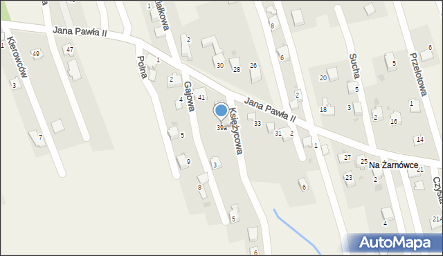 Pietrzykowice, Jana Pawła II, 39a, mapa Pietrzykowice