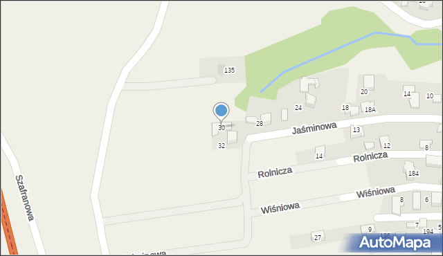 Pietrzykowice, Jaśminowa, 30, mapa Pietrzykowice